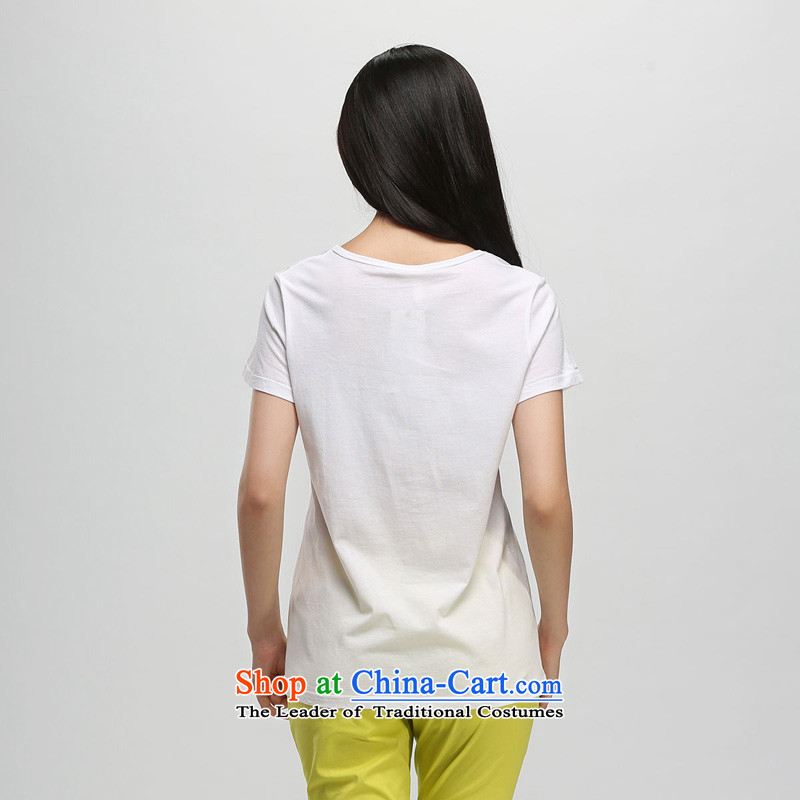 The representative of the water in the summer of 2015 Women's new Korean thick mm xl pure cotton short-sleeved T-shirt female white , L water by S15XB4798 (SHUIMIAO) , , , shopping on the Internet