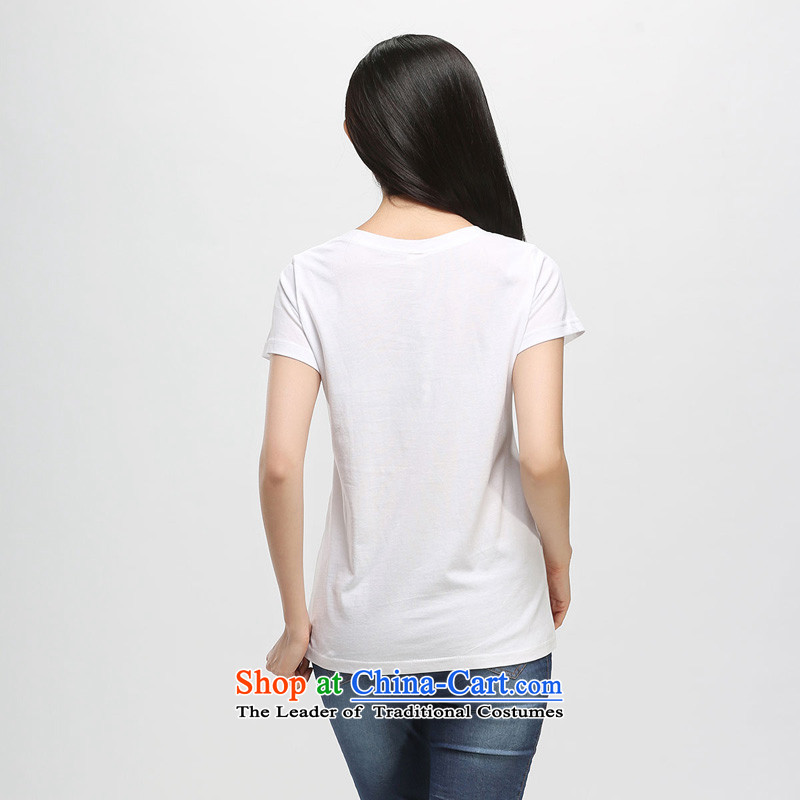 In the summer of 2015 by water new product version of large Korean women's code thick sister pure cotton short-sleeved T-shirt S15XB5034 female white XL, Water Authority (SHUIMIAO) , , , shopping on the Internet