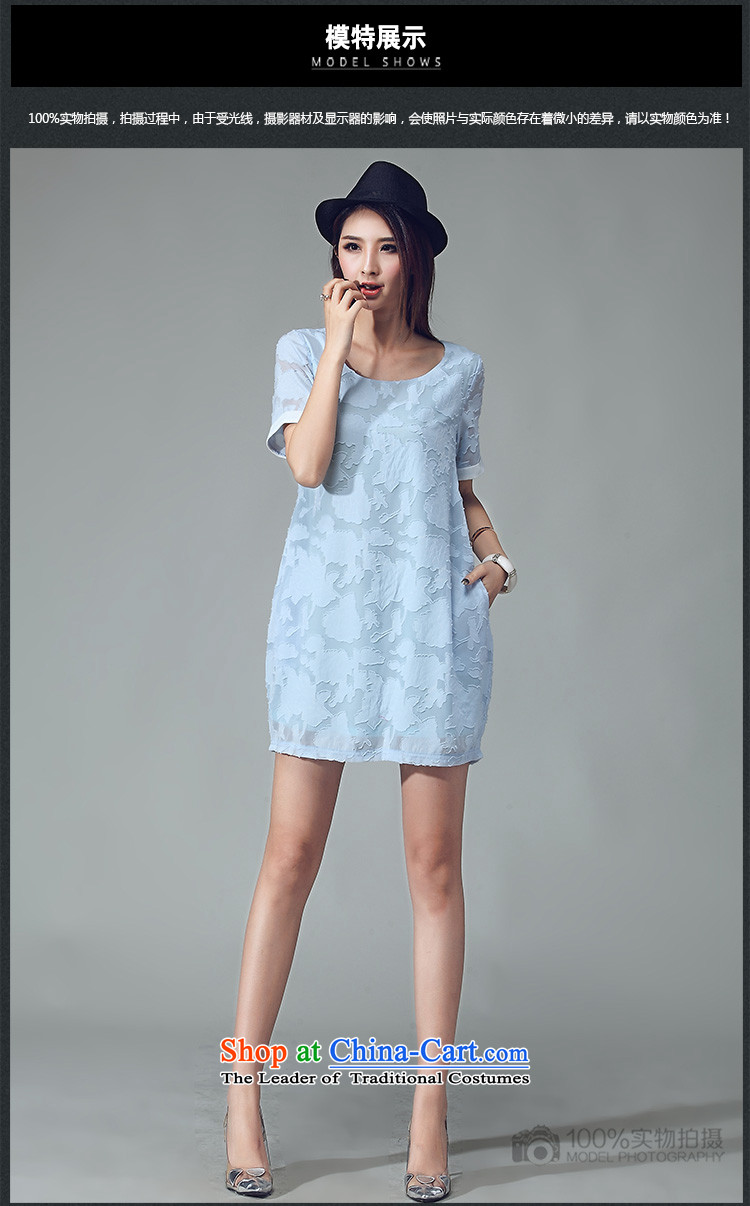 Rui Mei to larger female thick mm Summer 2015 Sau San new to intensify the loose video thin elegant jacquard short-sleeved dresses W2031 pink XXL picture, prices, brand platters! The elections are supplied in the national character of distribution, so action, buy now enjoy more preferential! As soon as possible.