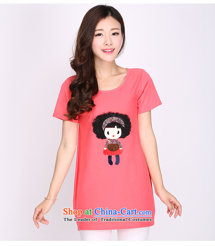 Luo Shani flower code T-shirts female loose thick mm summer knitted stamp graphics) Korean thin short-sleeved T-shirt 2109 rose red 6XL picture, prices, brand platters! The elections are supplied in the national character of distribution, so action, buy now enjoy more preferential! As soon as possible.