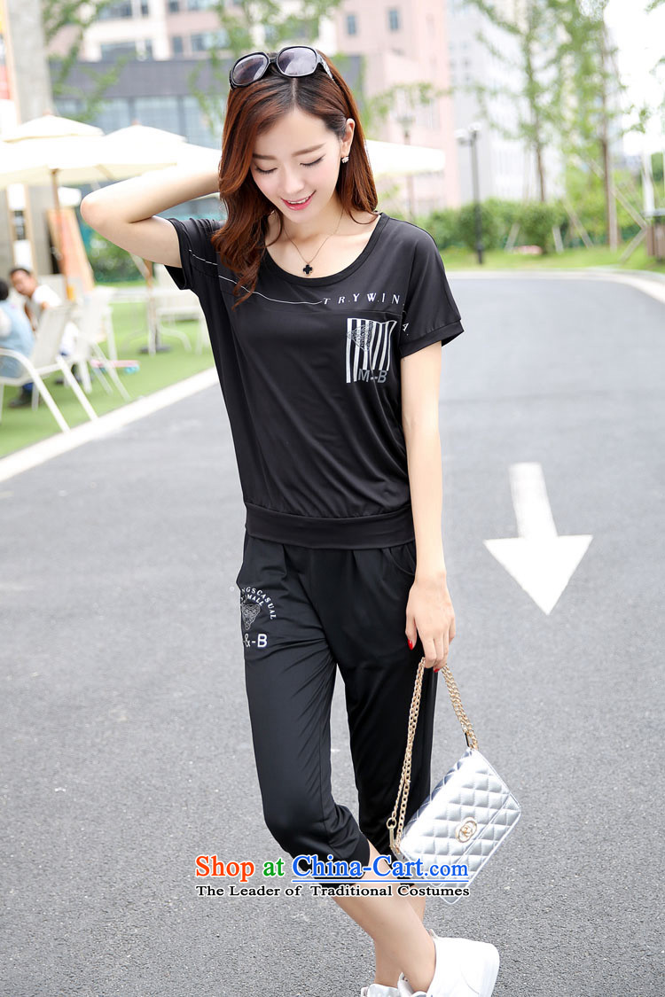 Ah, Ah, stylish 2015 Summer new larger women to increase the leisure sports suits 2023# with gray XL 105-125 catty picture, prices, brand platters! The elections are supplied in the national character of distribution, so action, buy now enjoy more preferential! As soon as possible.