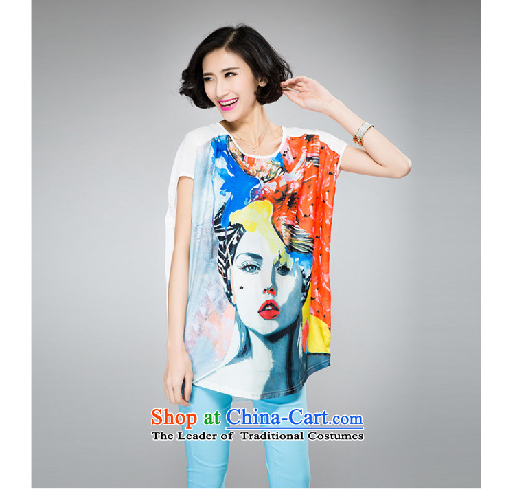 The spring and summer of 2015 mm thick large new women's stylish and classy Western Digital Printing loose video thin short-sleeved T-shirt map color pictures, prices, 2XL brand platters! The elections are supplied in the national character of distribution, so action, buy now enjoy more preferential! As soon as possible.