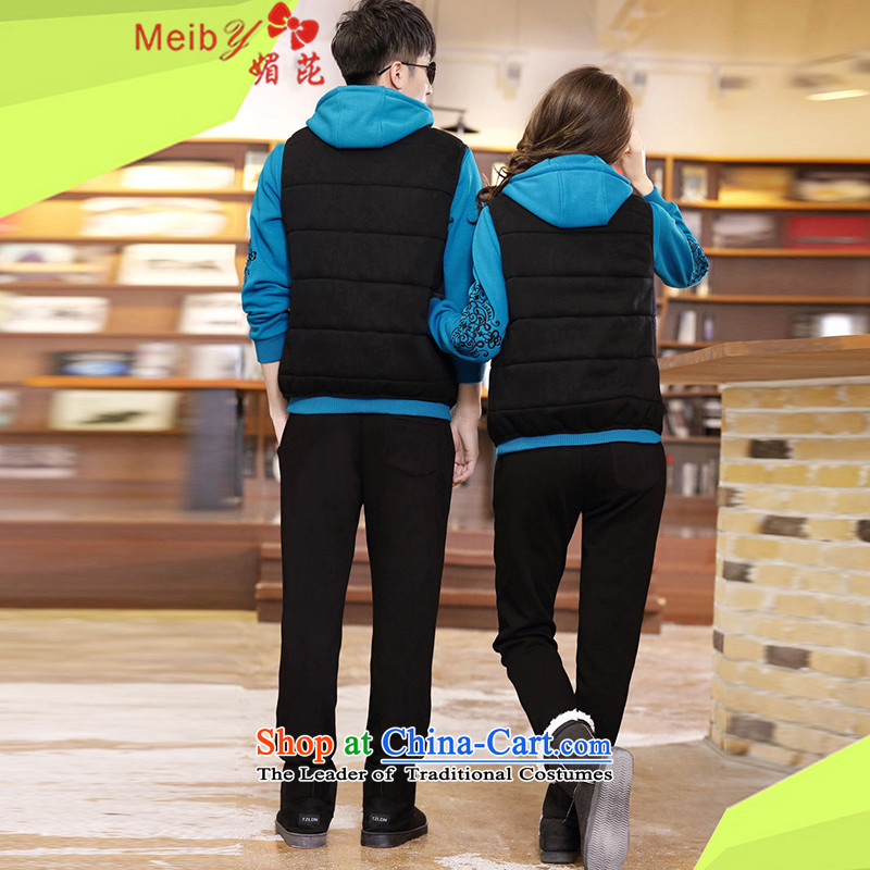 Maximum number of 2015 women to intensify the winter new couples thick plus lint-free 3-piece set Korean sports wear cap sweater women 9660 2,005 women 4XL, of (meiby) , , , shopping on the Internet