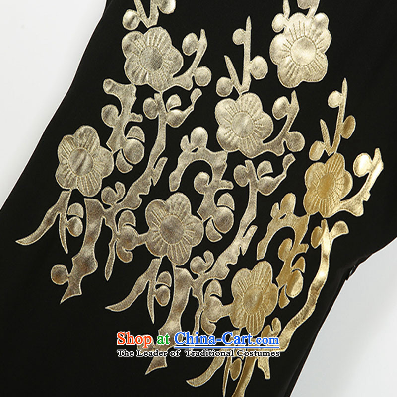 In Europe and the new park summer short-sleeved large decorated in video thin female cotton stamp forming the dresses Black 1941 XL, Yuan Park shopping on the Internet has been pressed.