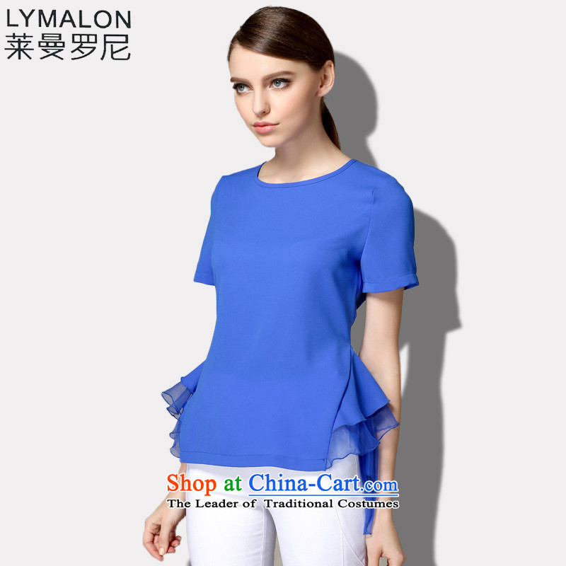 The lymalon2015 lehmann summer new high-end western thick mm larger women to increase short-sleeved T-shirt chiffon 1337 Ko Yo Red XXL, Lehmann Ronnie (LYMALON) , , , shopping on the Internet