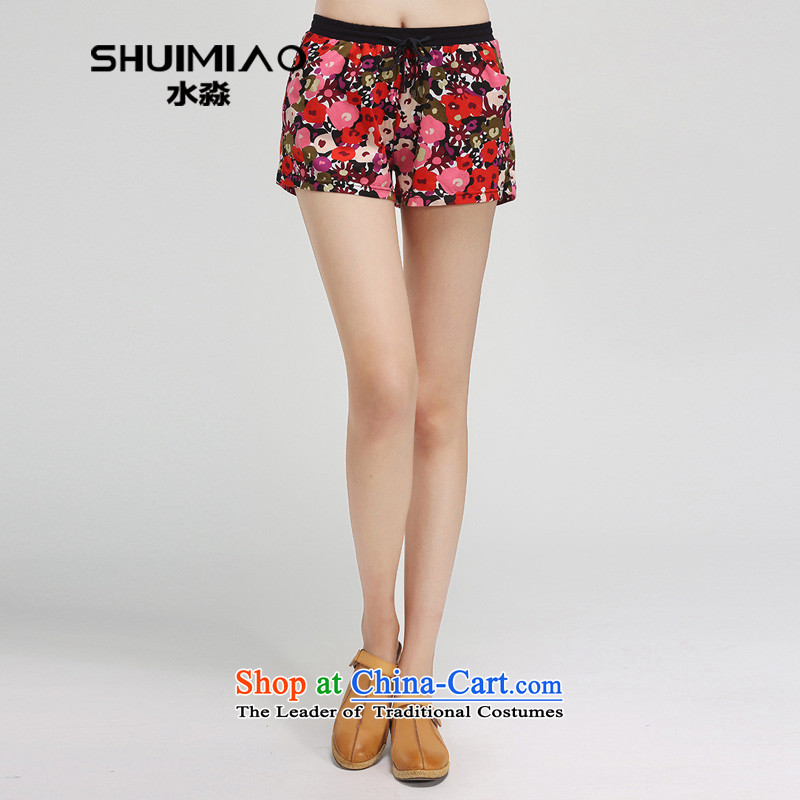 In the summer of 2015 by water new products 200 catties thick mm heavy code in high elastic waist trousers S15XT4400 shorts female hot toner flower?L