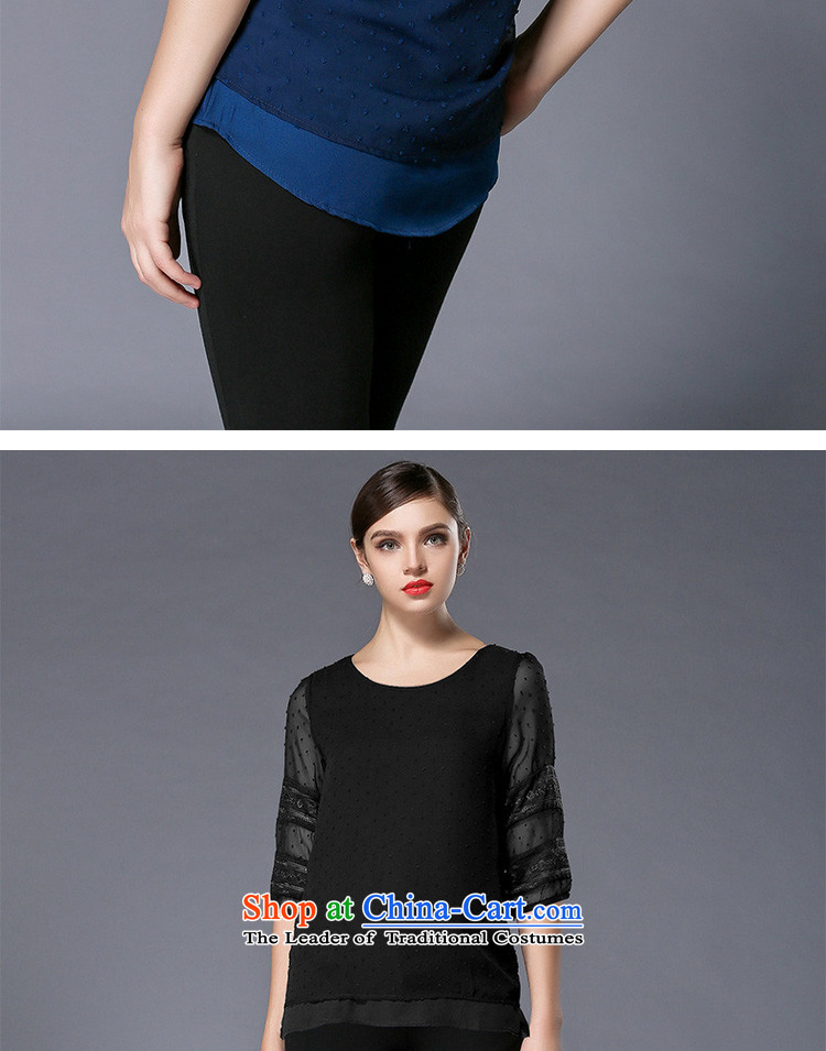 The lymalon Lehmann 2015 Summer new high-end western thick mm maximum code to increase women's loose long-sleeved T-shirt 3341 Blue XL Photo, prices, brand platters! The elections are supplied in the national character of distribution, so action, buy now enjoy more preferential! As soon as possible.