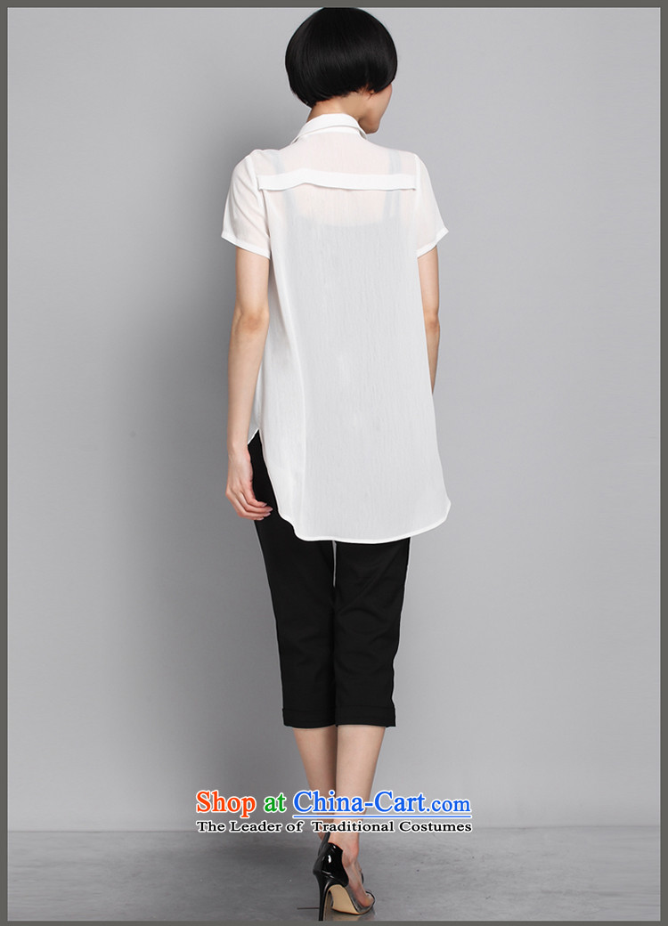 The Director of the new summer 2015 XL female Korean thick MM stylish OL temperament chiffon shirt thin large White XXL Code 1357 picture, prices, brand platters! The elections are supplied in the national character of distribution, so action, buy now enjoy more preferential! As soon as possible.