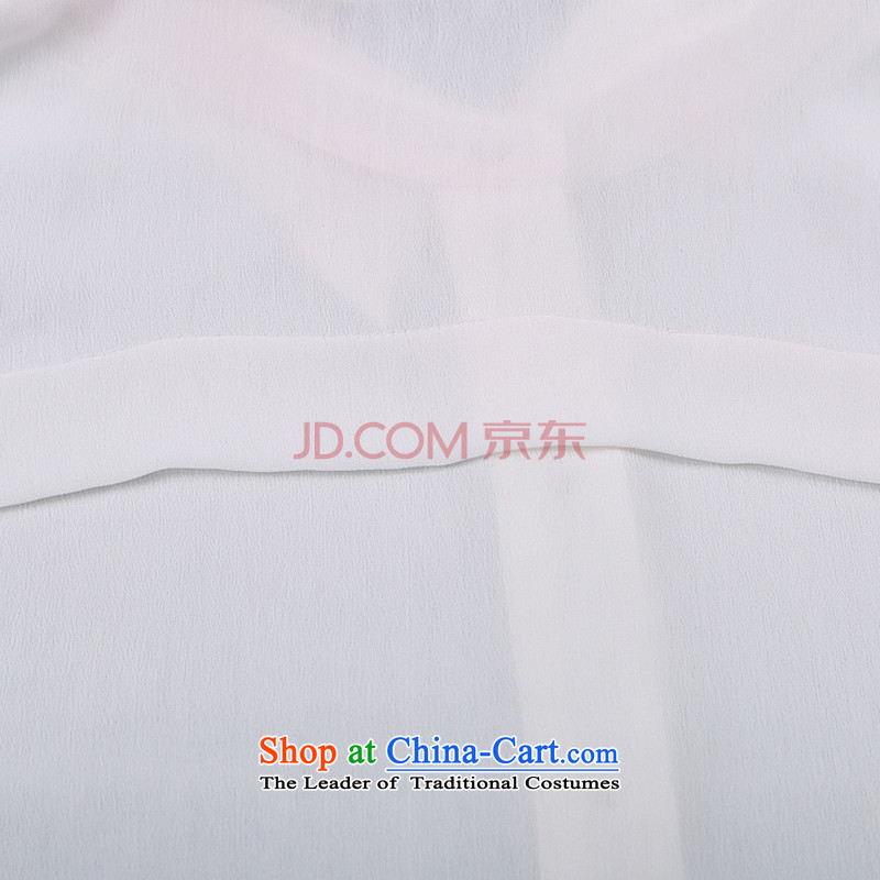 The Director of the new summer 2015 XL female Korean thick MM stylish OL temperament chiffon shirt thin large white code XXL, 1357 pixels (smeilovly staff) , , , shopping on the Internet