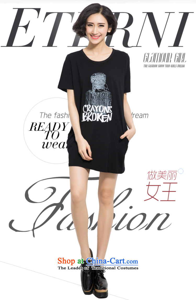 The Eternal-soo to xl t-shirts thick sister 2015 Summer new product expertise, Hin thick mm thin stylish atmosphere letters black t-shirt and stamp black skirt 3XL picture, prices, brand platters! The elections are supplied in the national character of distribution, so action, buy now enjoy more preferential! As soon as possible.