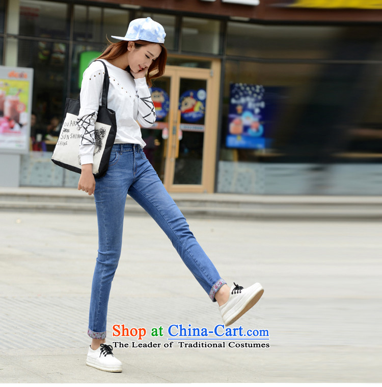Large meiby female wild spring and summer new construction side 9 Female Straight Leg jeans female 9 shorts 6,512 light blue 28 pictures, prices, brand platters! The elections are supplied in the national character of distribution, so action, buy now enjoy more preferential! As soon as possible.