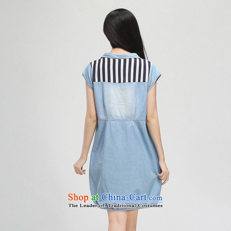 In the summer of 2015 by water New Product Code women thick mm cowboy short-sleeved dresses S15XY5049 cowboy, female skirts , L water (SHUIMIAO representatives) , , , shopping on the Internet