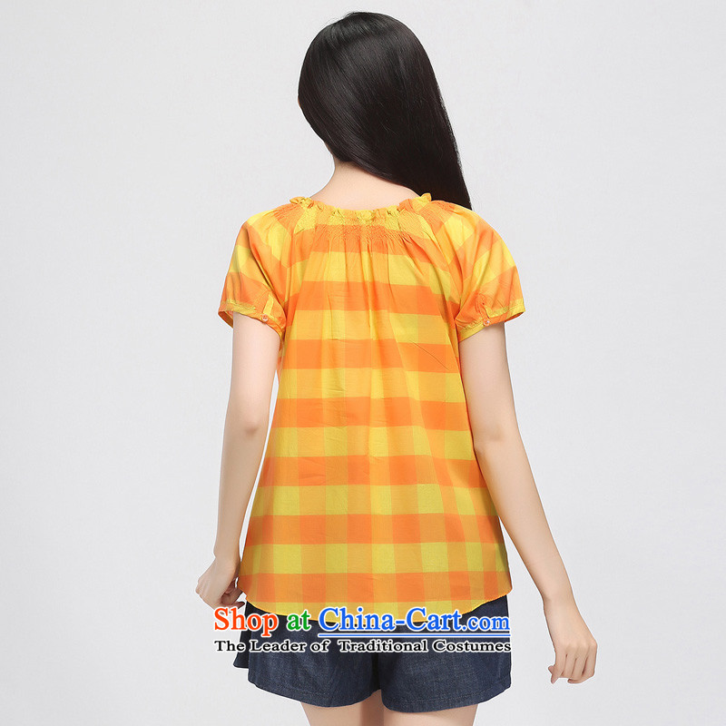 The representative of the water in the summer of 2015, replacing the new 200 catties larger female thick cotton fabric, mm, short-sleeved T-shirt 15XK4857 girl Huang orange, L, Water Authority (SHUIMIAO) , , , shopping on the Internet