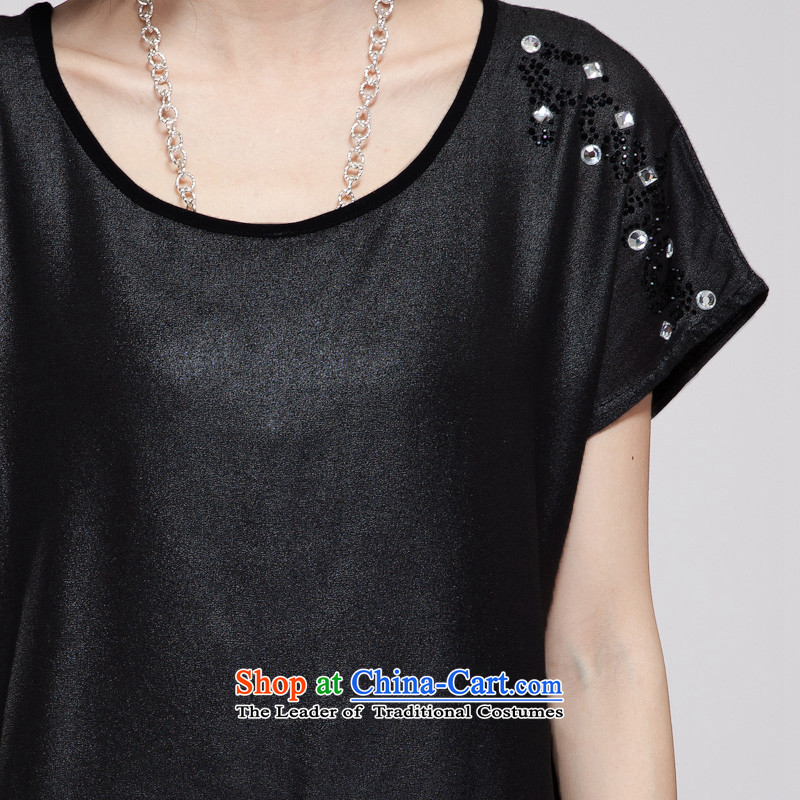 The Eternal-soo to xl female chiffon shirt thick sister 2015 Summer new product expertise, Hin thick mm thin, long loose stamp in false two t-shirts are small black (125-150 code can penetrate), the burden of the Eternal Soo , , , shopping on the Internet