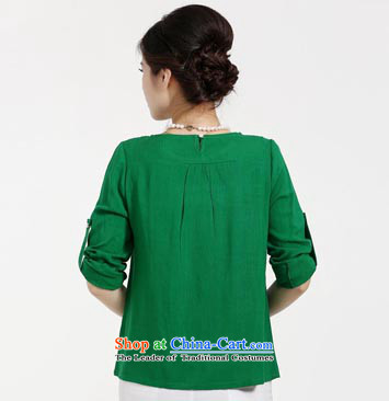 The sea route to spend a new summer of leisure facilities available round-neck collar version of a field-sleeved very attractive large T-shirt 5A4723 jade 2XL Photo, prices, brand platters! The elections are supplied in the national character of distribution, so action, buy now enjoy more preferential! As soon as possible.
