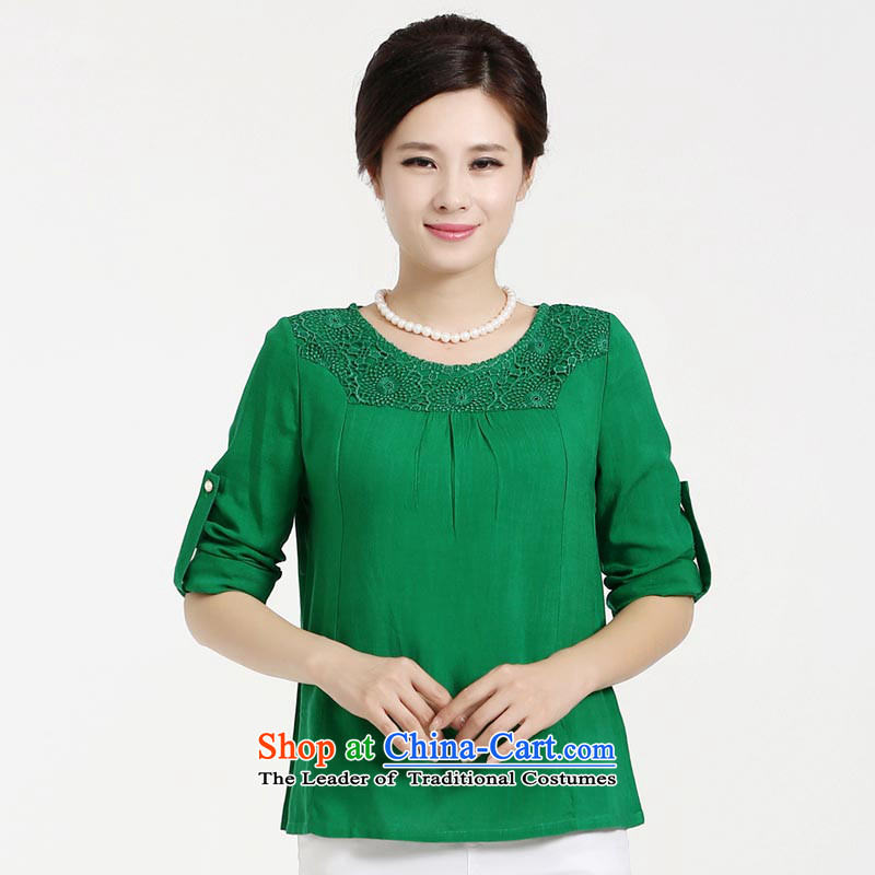 The sea route to spend a new summer of leisure facilities available round-neck collar version of a field-sleeved very attractive large T-shirt 5A4723 2XL, jade sea route to spend shopping on the Internet has been pressed.