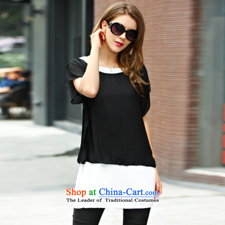 About the large 2015 desecrated by the female new summer thick mm leave two T-shirts are black trousers kit to increase the picture color picture XXL 5858, prices, brand platters! The elections are supplied in the national character of distribution, so action, buy now enjoy more preferential! As soon as possible.