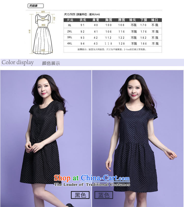 Coveted summer xl female thick sister dot loose cotton short-sleeved black skirt XXXL picture, prices, brand platters! The elections are supplied in the national character of distribution, so action, buy now enjoy more preferential! As soon as possible.