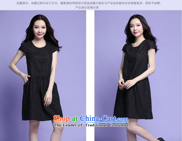 Coveted summer xl female thick sister dot loose cotton short-sleeved black skirt XXXL picture, prices, brand platters! The elections are supplied in the national character of distribution, so action, buy now enjoy more preferential! As soon as possible.
