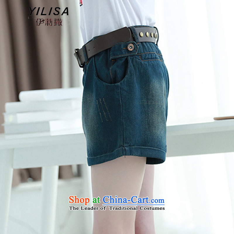Ms 2015 new sub-large female summer jeans Korean large summer loose thick MM summer video thin jeans H6108 summer picture color female 4XL, Elizabeth (YILISA sub-shopping on the Internet has been pressed.)