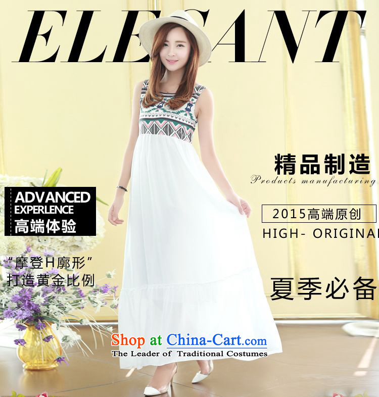    2015 Summer Sophie left Korean female stylish Ruili Quality Bohemia wind like Susy Nagle chiffon vest stitching gliding dresses m White M picture, prices, brand platters! The elections are supplied in the national character of distribution, so action, buy now enjoy more preferential! As soon as possible.