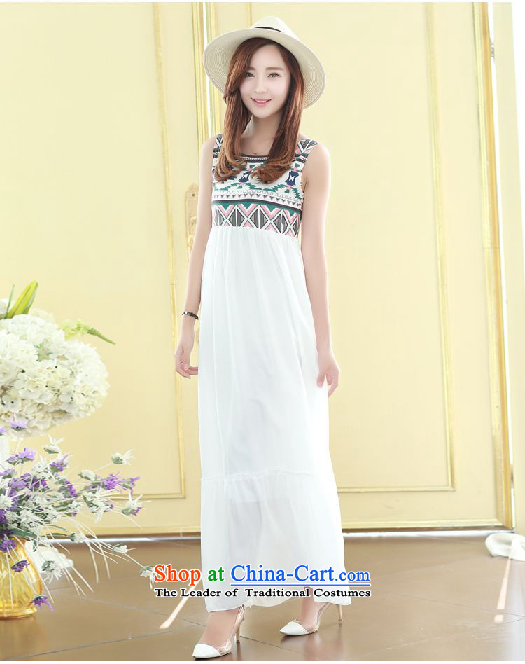    2015 Summer Sophie left Korean female stylish Ruili Quality Bohemia wind like Susy Nagle chiffon vest stitching gliding dresses m White M picture, prices, brand platters! The elections are supplied in the national character of distribution, so action, buy now enjoy more preferential! As soon as possible.