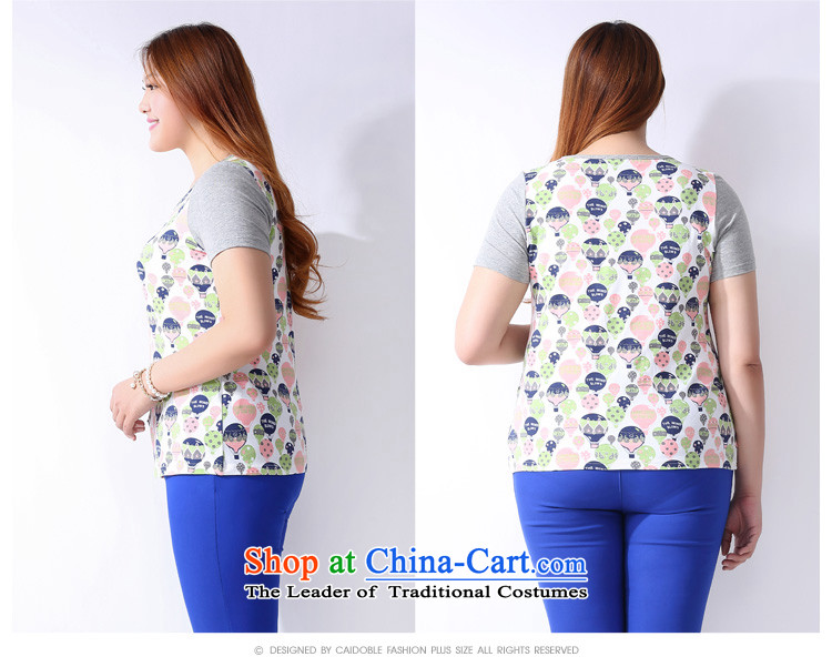 The spring and summer of 2015, more women's large Po thick MM stylish stamp stitching short-sleeved T-shirt A3766 SUIT XL Photo, prices, brand platters! The elections are supplied in the national character of distribution, so action, buy now enjoy more preferential! As soon as possible.