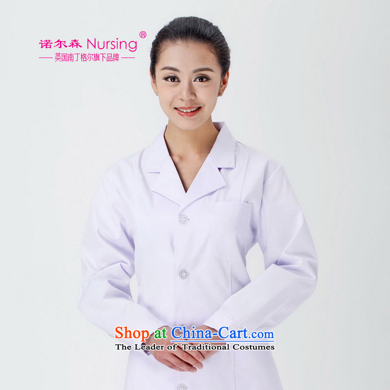 The nightingale flag, the doctor service FDL-08 sum long-sleeved nurse uniform white gowns workwear female winter whiteL