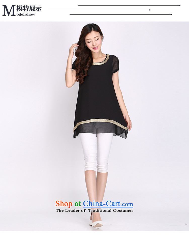 Luo Shani flower chiffon shirt relaxd code short-sleeved thick sister summer to XL T-shirts 2118 Black 4XL Photo, prices, brand platters! The elections are supplied in the national character of distribution, so action, buy now enjoy more preferential! As soon as possible.