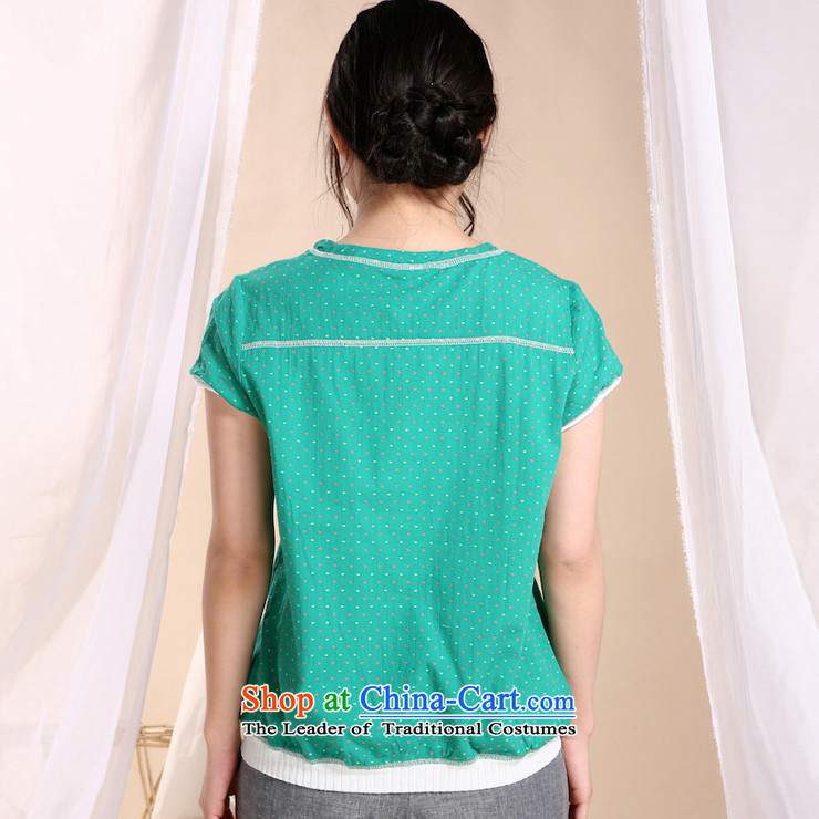 The sea route to spend the new pure cotton wave point round-neck collar stamp half sleeve shirts 5QFS large green XL Photo, prices, brand platters! The elections are supplied in the national character of distribution, so action, buy now enjoy more preferential! As soon as possible.