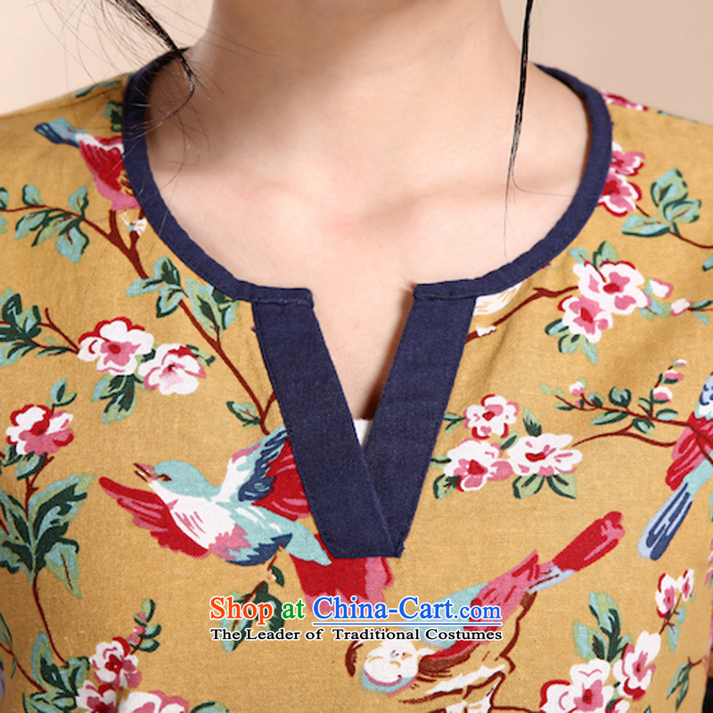 The sea route to spend the new pure cotton saika round-neck collar from edge half sleeve shirts 5SFS large sea route blue XL, spend shopping on the Internet has been pressed.