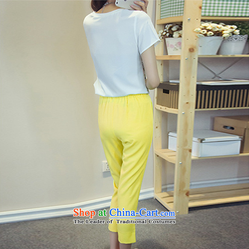 The first declared to economy XL Women's Summer Korean style two-piece short-sleeved T-shirt shirt + 9 Long short trousers 2069# 2XL around 922.747 paras. 135-145, purple long declared shopping on the Internet has been pressed.
