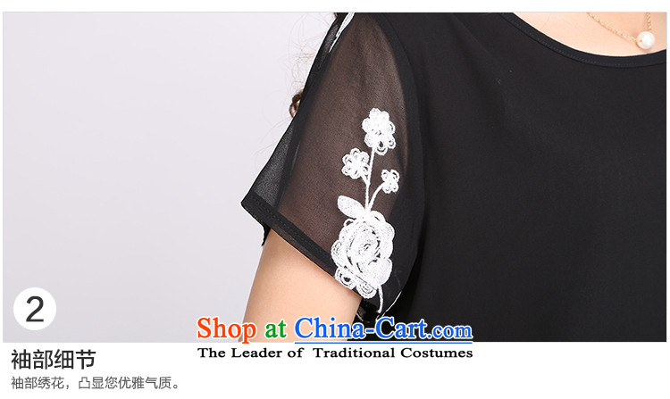 Luo Shani flower code T-shirts female relaxd new fat mm 2015 Summer chiffon shirt 2120 4XL Photo Black, prices, brand platters! The elections are supplied in the national character of distribution, so action, buy now enjoy more preferential! As soon as possible.