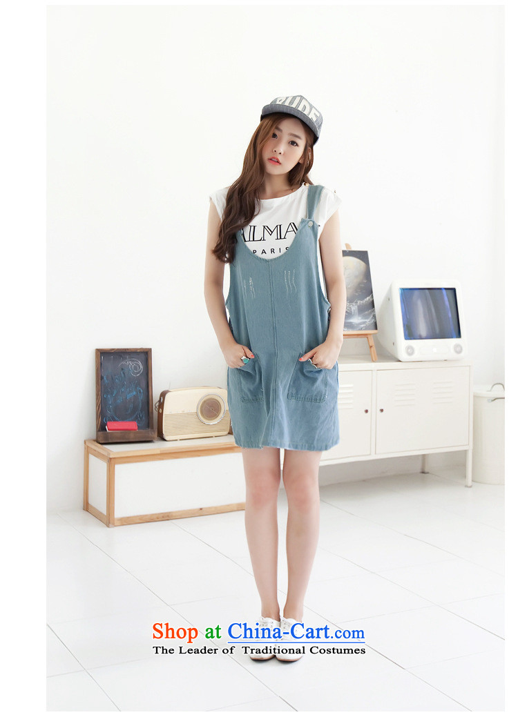 Missdonut2015 summer new extra cowboy strap skirt thick girls' Graphics thin, Korean version of CAMI skirt suits skirts large blue code XL Photo, prices, brand platters! The elections are supplied in the national character of distribution, so action, buy now enjoy more preferential! As soon as possible.