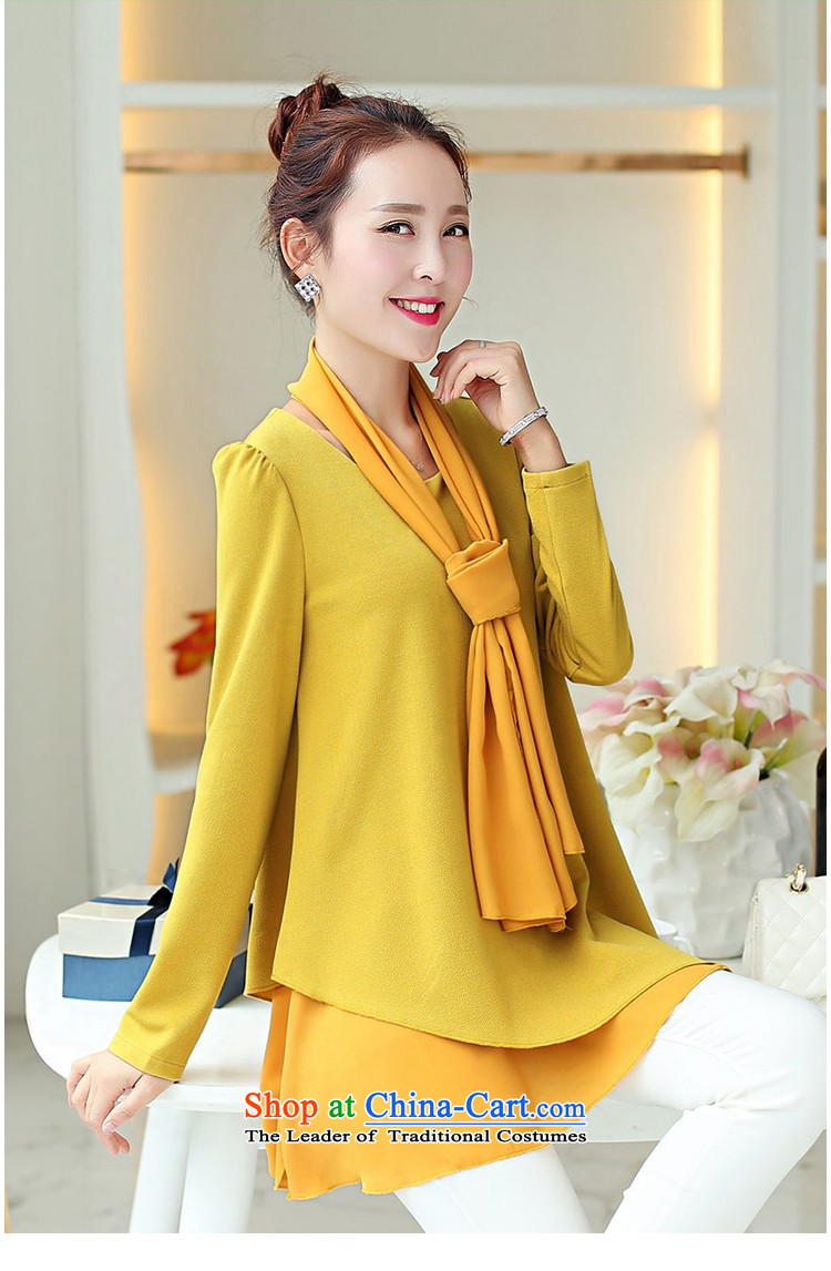 Recalling the 2015 autumn the new-hee of the larger women in loose long skirt 0028 Yellow L picture, prices, brand platters! The elections are supplied in the national character of distribution, so action, buy now enjoy more preferential! As soon as possible.
