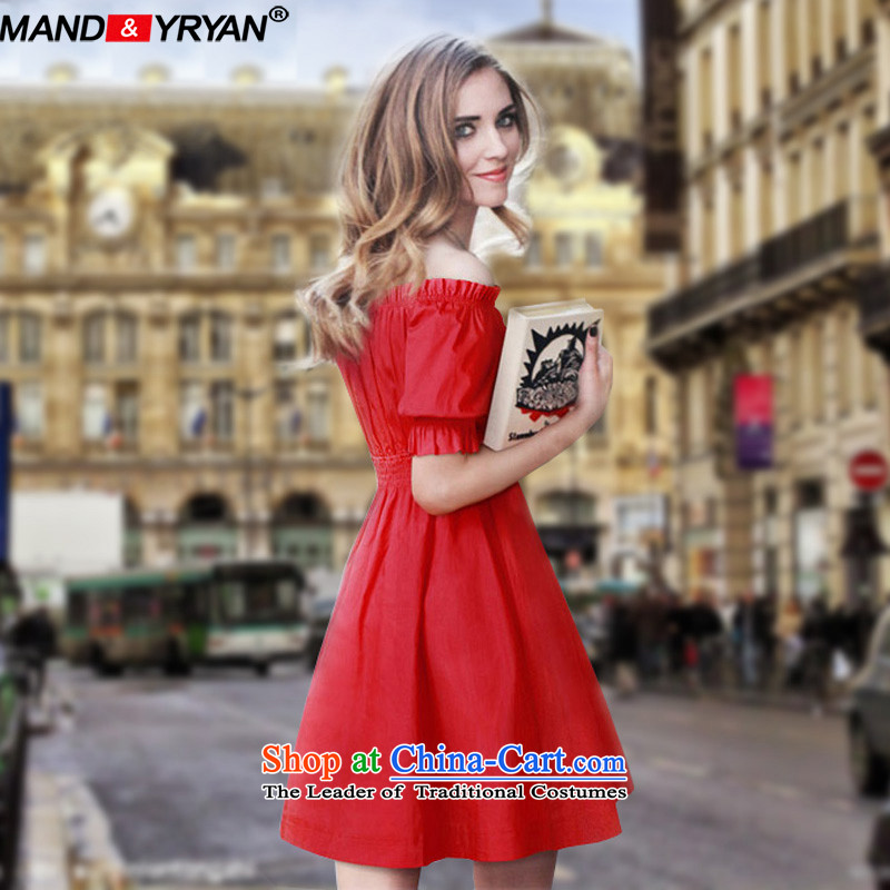 Mantile tu 2015 new larger women's summer to increase the burden on 200 MM dresses red MDR1539 XL, mantile mandyryan Eun () , , , shopping on the Internet
