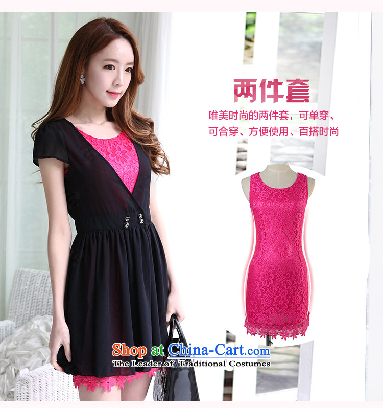 2015 Summer new graphics thin large Sau San female round-neck collar lace dresses two kits and more modern version of package black M picture, prices, brand platters! The elections are supplied in the national character of distribution, so action, buy now enjoy more preferential! As soon as possible.