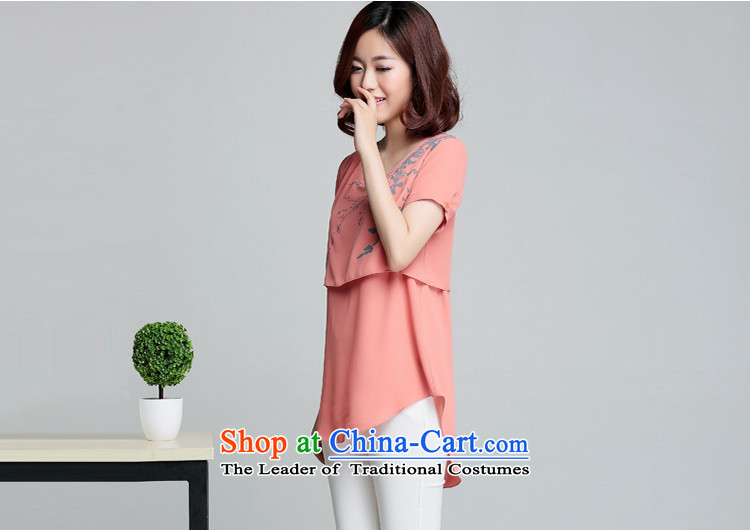 Hundred Li Ying 2015 Summer new Korean version of large numbers of ladies summer loose short-sleeved T-shirt female video thin chiffon shirt wine red M picture, prices, brand platters! The elections are supplied in the national character of distribution, so action, buy now enjoy more preferential! As soon as possible.