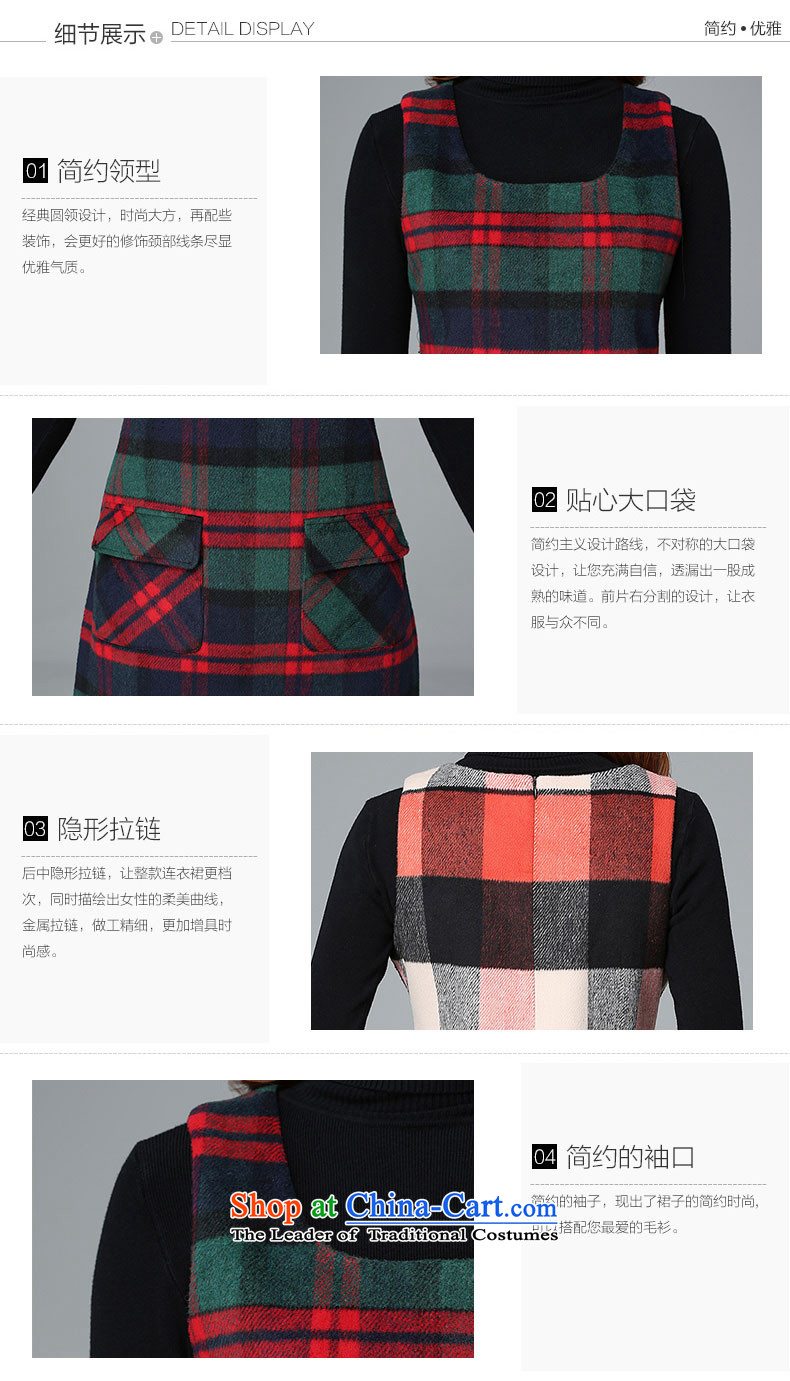 O to large 2015 Robin women fall new sleeveless latticed gross? In long skirt vest dresses, red and green tartan 3XL picture, prices, brand platters! The elections are supplied in the national character of distribution, so action, buy now enjoy more preferential! As soon as possible.