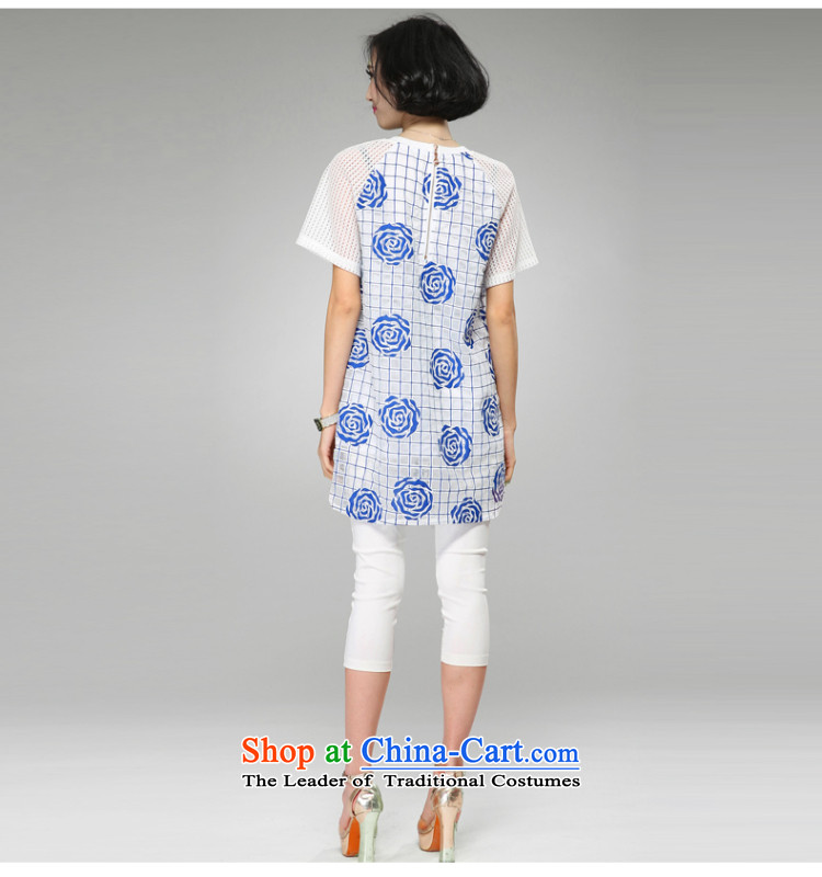 The Eternal Soo-To increase the number of women in the long summer 2015, t-shirts, Hin thick thin thick Korean version of the new SISTER rose blossoms relaxd stylish round-neck blue 2XL Photo, prices, brand platters! The elections are supplied in the national character of distribution, so action, buy now enjoy more preferential! As soon as possible.