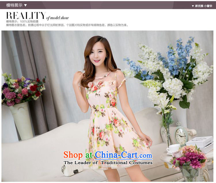 Left soft    2015 Summer for women Ruili quality stamp stitching short-sleeved temperament Mrs Girls High waist Video A thin pink dresses S picture, prices, brand platters! The elections are supplied in the national character of distribution, so action, buy now enjoy more preferential! As soon as possible.