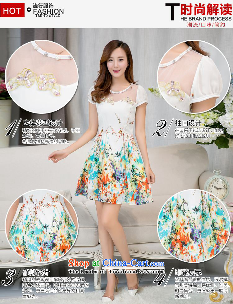    2015 Summer Sophie left Korea Edition Couture fashion stamp round-neck collar Top Loin of thin lady graphics gauze fluoroscopy chiffon dresses figure as the XL Photo, prices, brand platters! The elections are supplied in the national character of distribution, so action, buy now enjoy more preferential! As soon as possible.