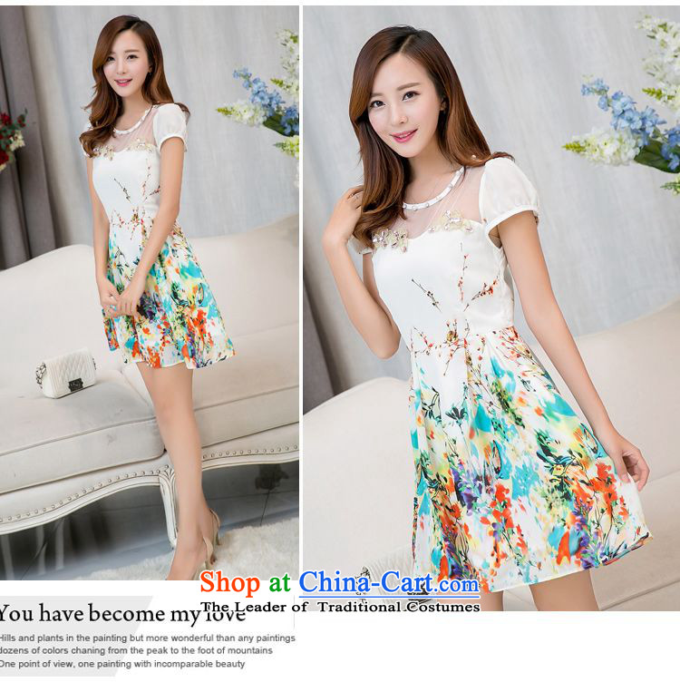    2015 Summer Sophie left Korea Edition Couture fashion stamp round-neck collar Top Loin of thin lady graphics gauze fluoroscopy chiffon dresses figure as the XL Photo, prices, brand platters! The elections are supplied in the national character of distribution, so action, buy now enjoy more preferential! As soon as possible.