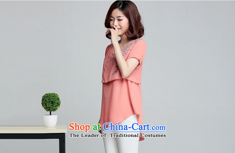 Also the 2015 Summer sin new Korean version is smart casual relaxd stamp chiffon shirt female summer short-sleeved navy M picture, prices, brand platters! The elections are supplied in the national character of distribution, so action, buy now enjoy more preferential! As soon as possible.