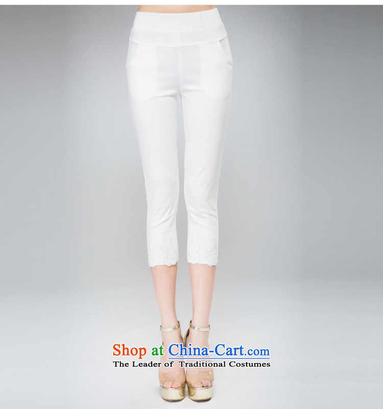 The Eternal-soo to xl female Capri thick sister 2015 Summer new thick mm thick, Hin thin wild lace hem leisure pants white picture, prices, 5XL brand platters! The elections are supplied in the national character of distribution, so action, buy now enjoy more preferential! As soon as possible.