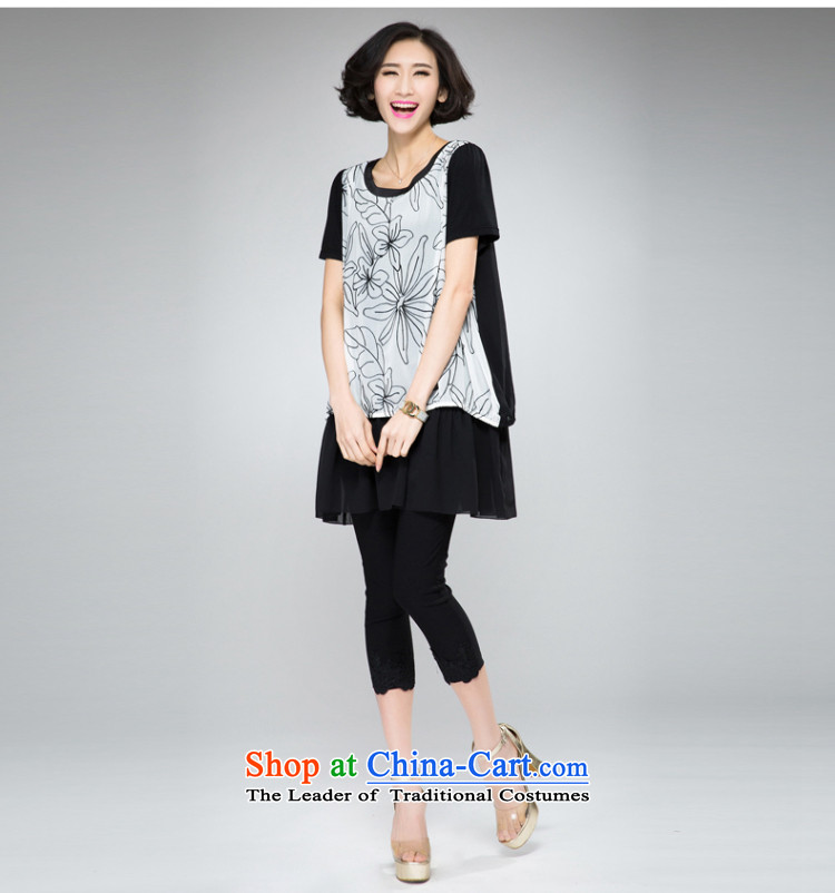 The Eternal Soo-thick mm larger women's dresses 2015 Summer new expertise, Hin thin, ultra chiffon flowers computer embroidery leave two T-shirts dress with black 2XL Photo, prices, brand platters! The elections are supplied in the national character of distribution, so action, buy now enjoy more preferential! As soon as possible.