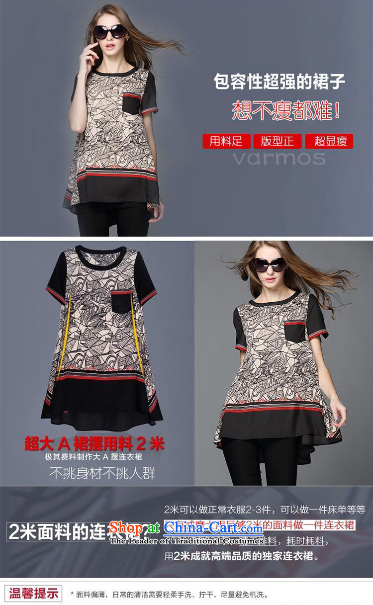 Elizabeth sub-thick mm summer dresses 2015 new larger women's summer dresses high-end graphics thin stamp relaxd casual dress Y9098 picture color pictures, prices, XXXL brand platters! The elections are supplied in the national character of distribution, so action, buy now enjoy more preferential! As soon as possible.