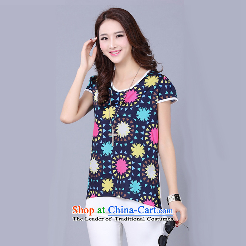 The lymalon Lehmann 2015 Summer new large stylish Korean female lady temperament 5xl digital picture color shirt stamp 1610 , L, Sulaiman Ronnie (LYMALON) , , , shopping on the Internet