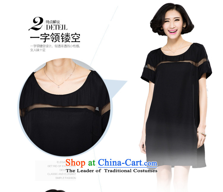 The Eternal Soo-To increase the number of women's dresses thick sister video thin Summer 2015 new Korean modern elegant thick mm short-sleeved dresses Black XL Photo, prices, brand platters! The elections are supplied in the national character of distribution, so action, buy now enjoy more preferential! As soon as possible.