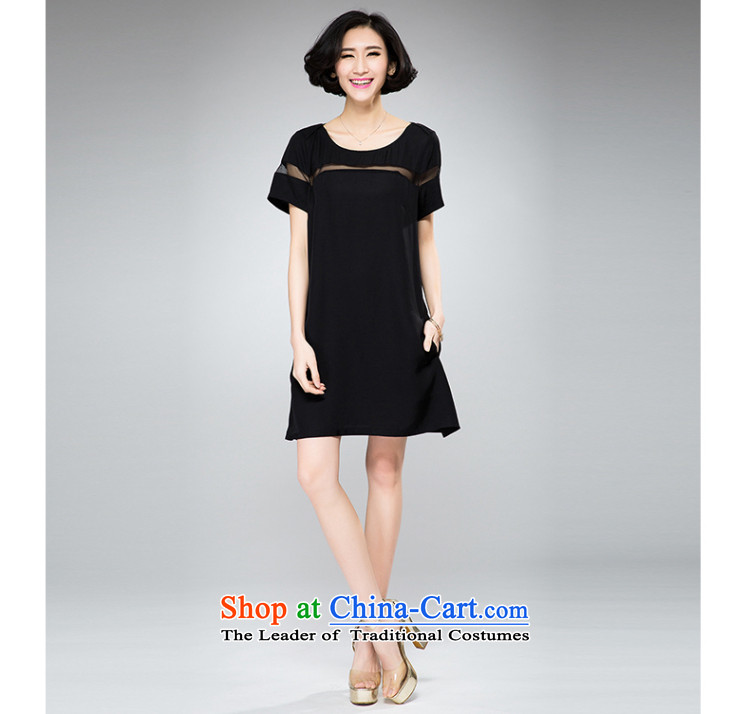 The Eternal Soo-To increase the number of women's dresses thick sister video thin Summer 2015 new Korean modern elegant thick mm short-sleeved dresses Black XL Photo, prices, brand platters! The elections are supplied in the national character of distribution, so action, buy now enjoy more preferential! As soon as possible.